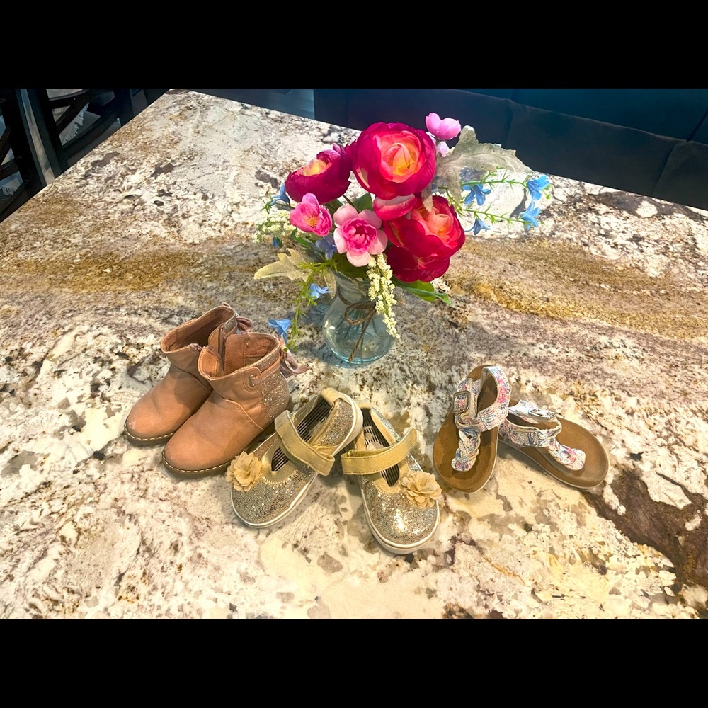 3 pair of shoes for little girls